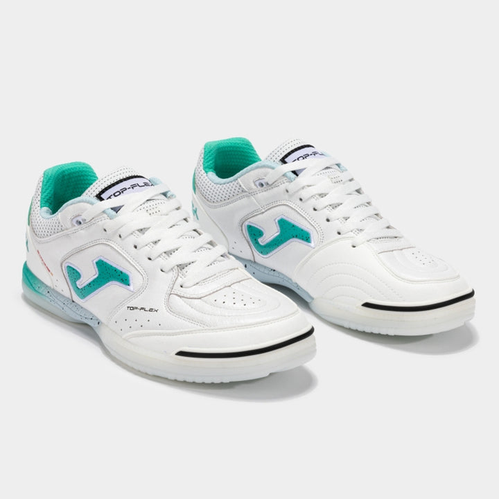Joma Top Flex Inbdoor Boots- White/Aqua