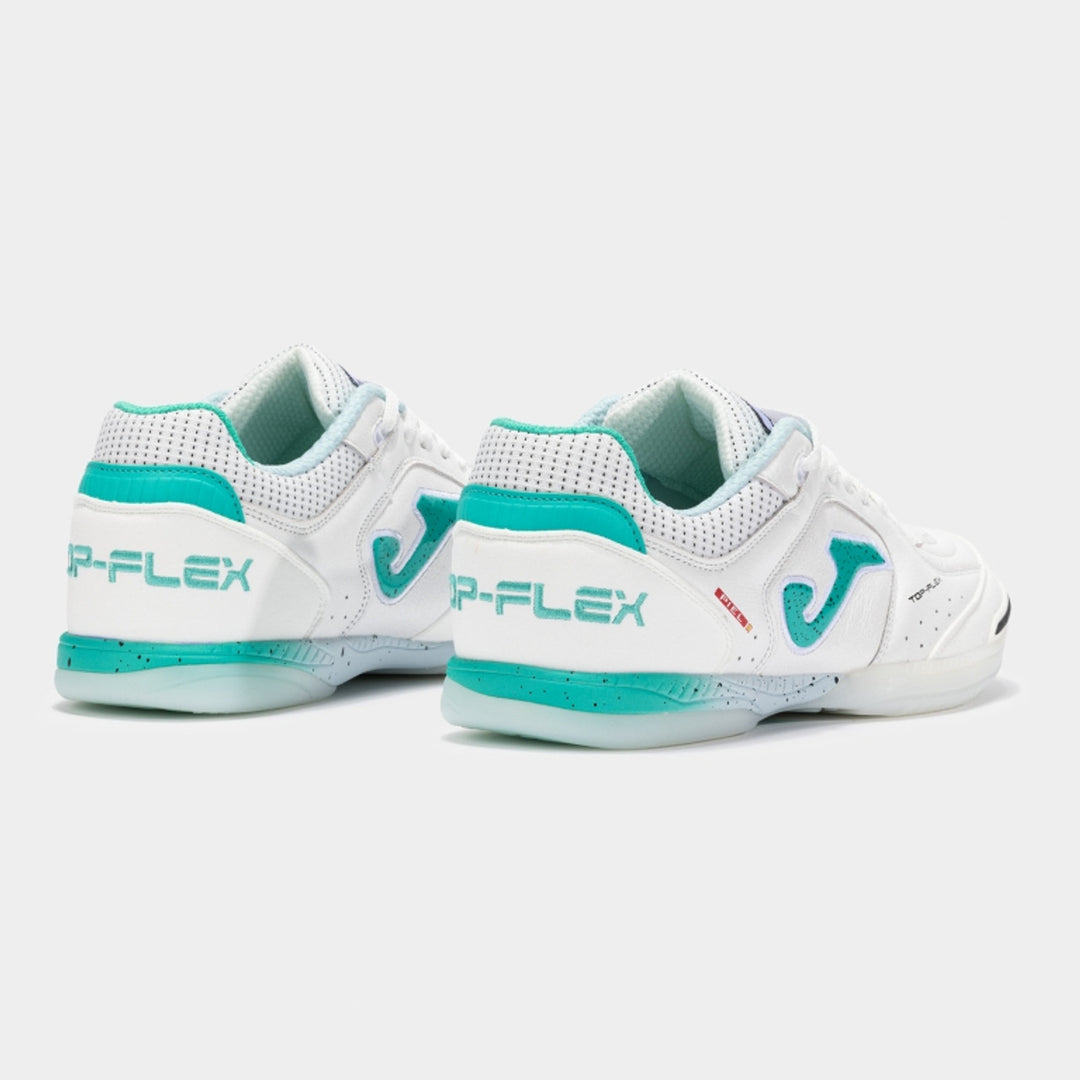 Joma Top Flex Inbdoor Boots- White/Aqua