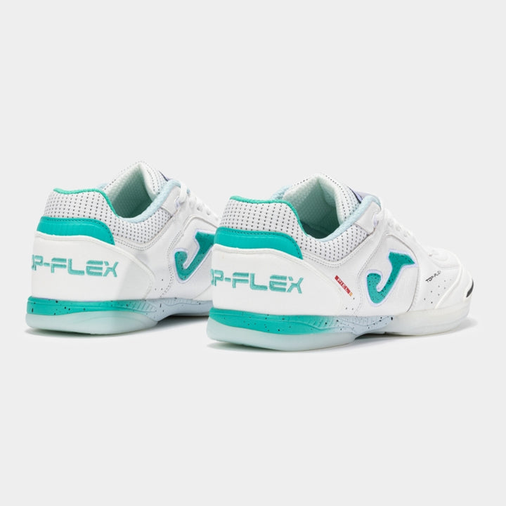 Joma Top Flex Inbdoor Boots- White/Aqua