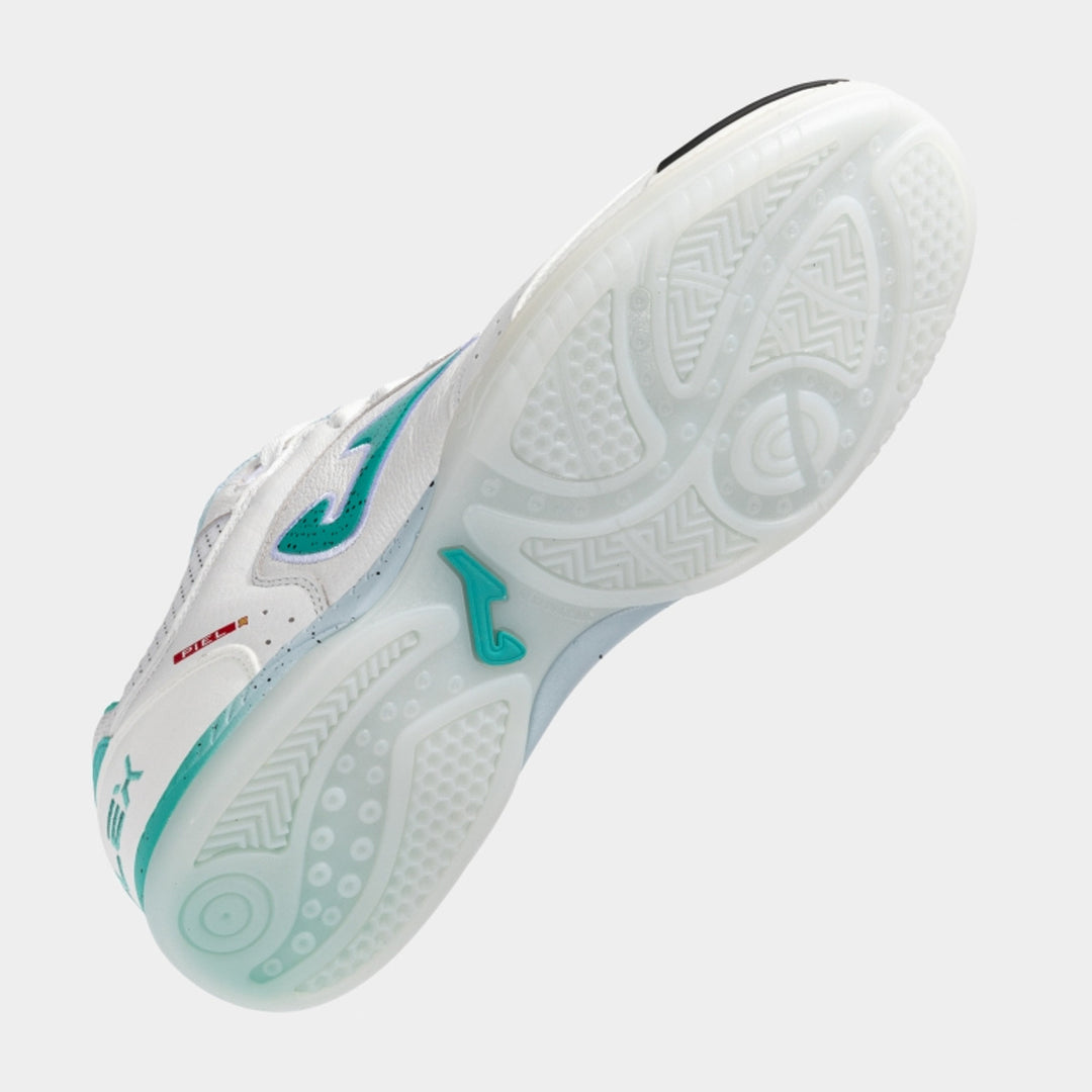 Joma Top Flex Inbdoor Boots- White/Aqua