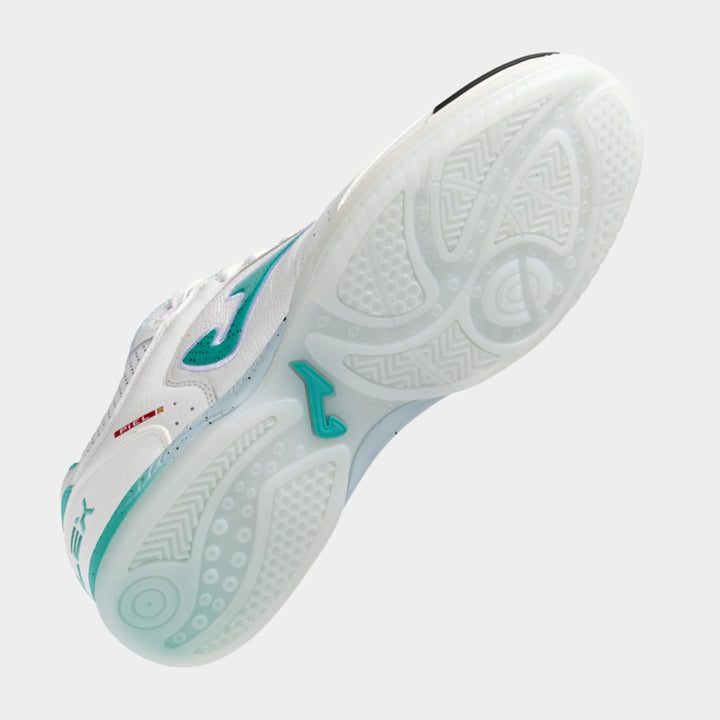 Joma Top Flex Inbdoor Boots- White/Aqua