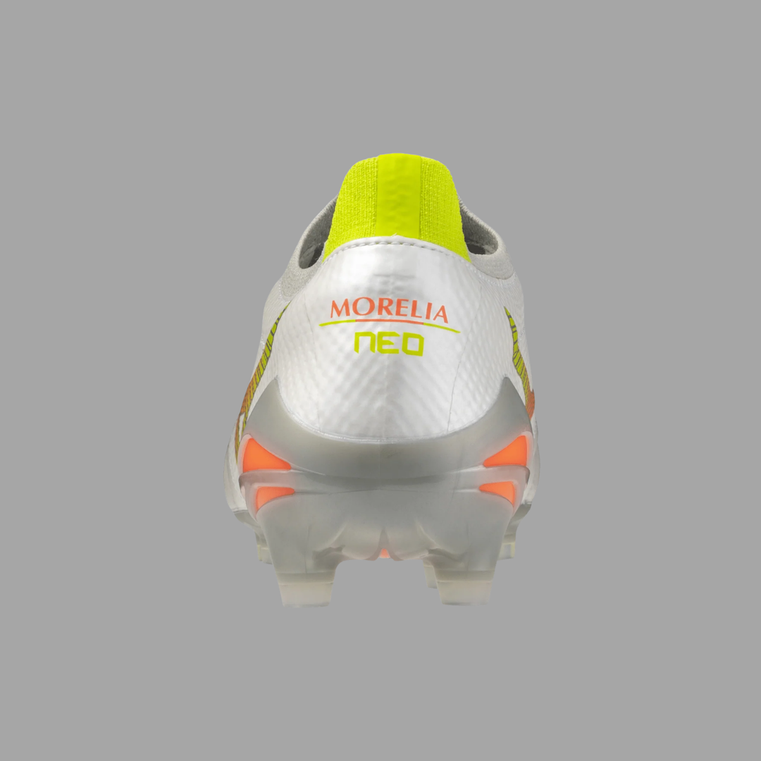 Mizuno Morelia NEO V b Elite FG Boots- White/Orange