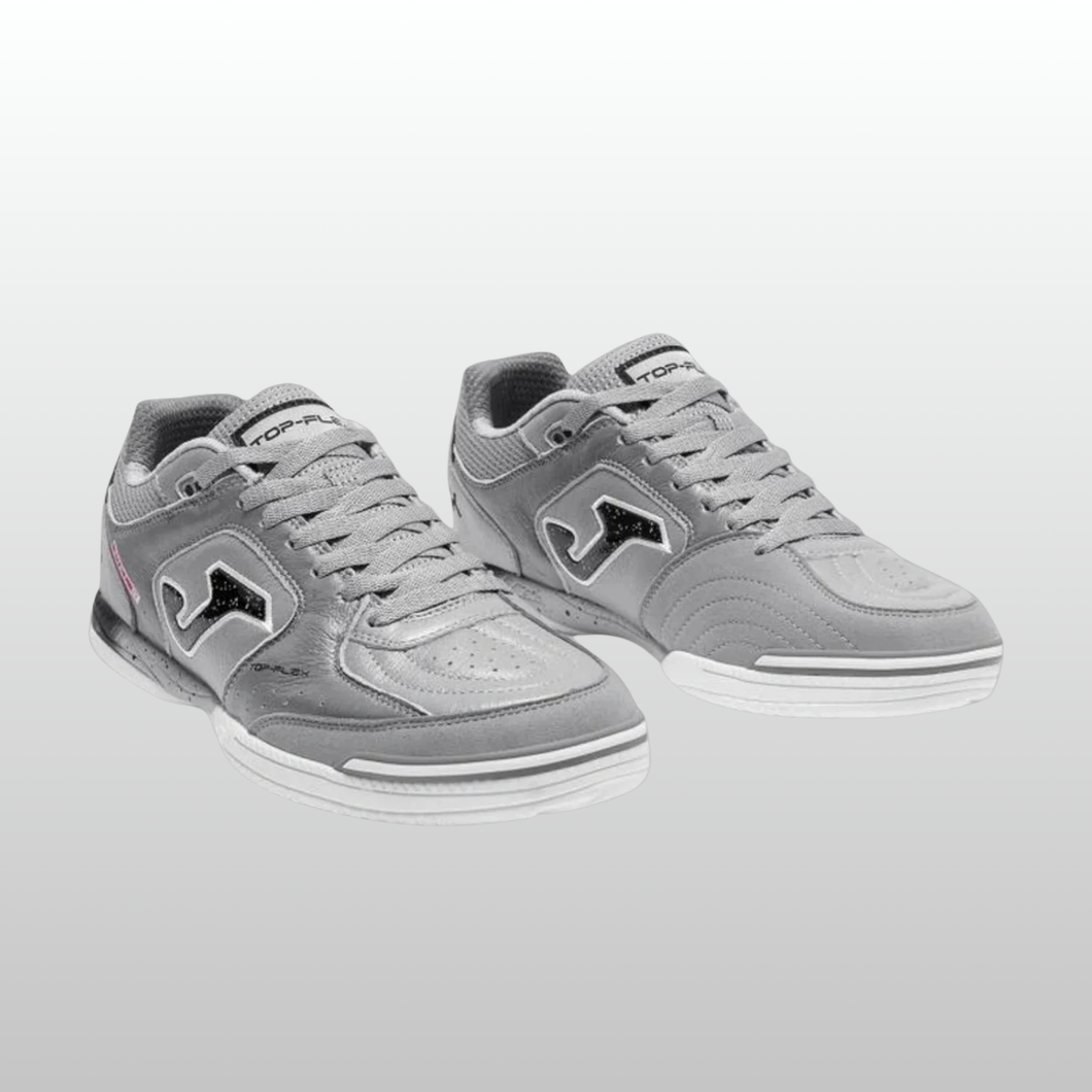 Joma Top Flex Indoor Boots- Silver/Black/White