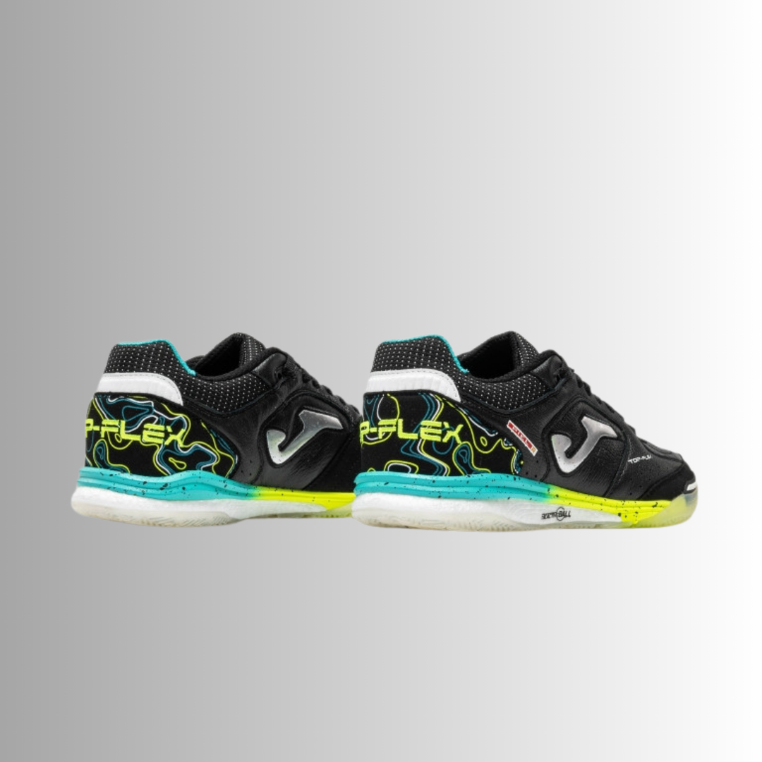 Joma Top Flex Rebound Indoor Boots- Black/Turquoise