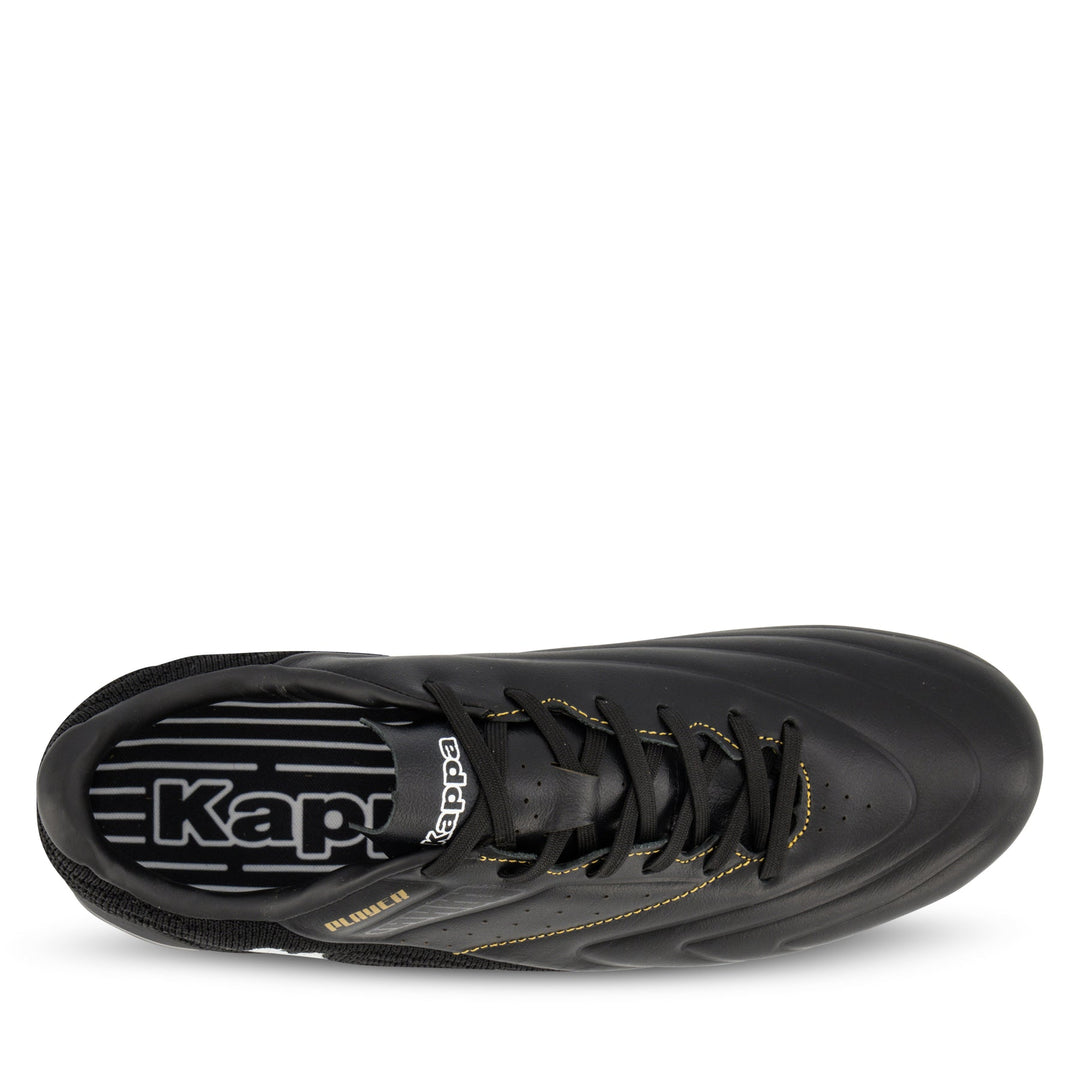 Kappa Player Pro FG Boots- Black/White/Gold