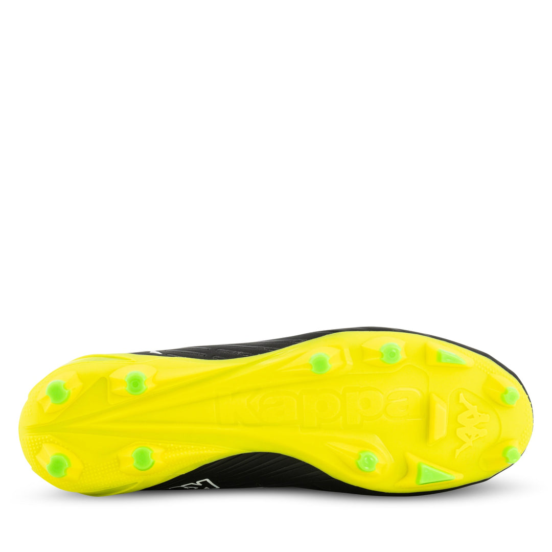 Kappa Mid Player FG Boots- Black/Yellow/Fluro Green