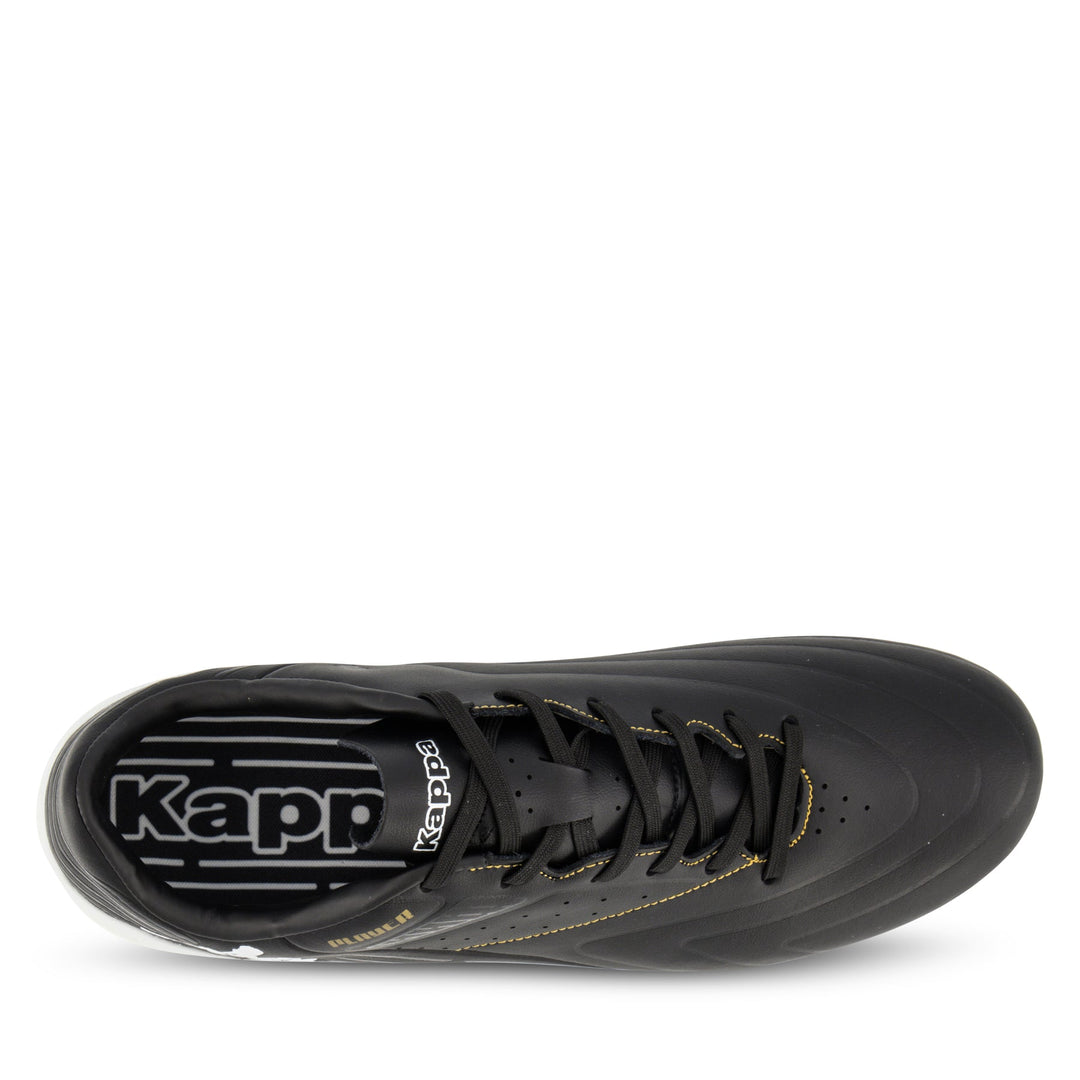 Kappa Mid Player FG Boots- Black/White/Gold