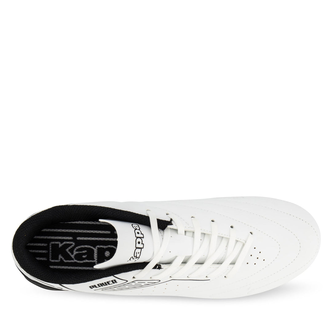 Kappa Player Base FG Boots- White/Black