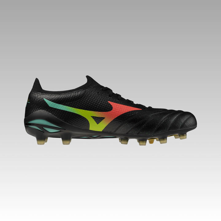Mizuno Morelia NEO V b Elite FG Boots- Black/Orange/Yellow