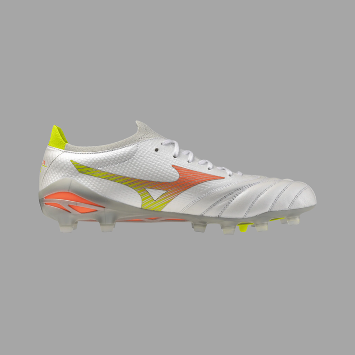 Mizuno Morelia NEO V b Elite FG Boots- White/Orange