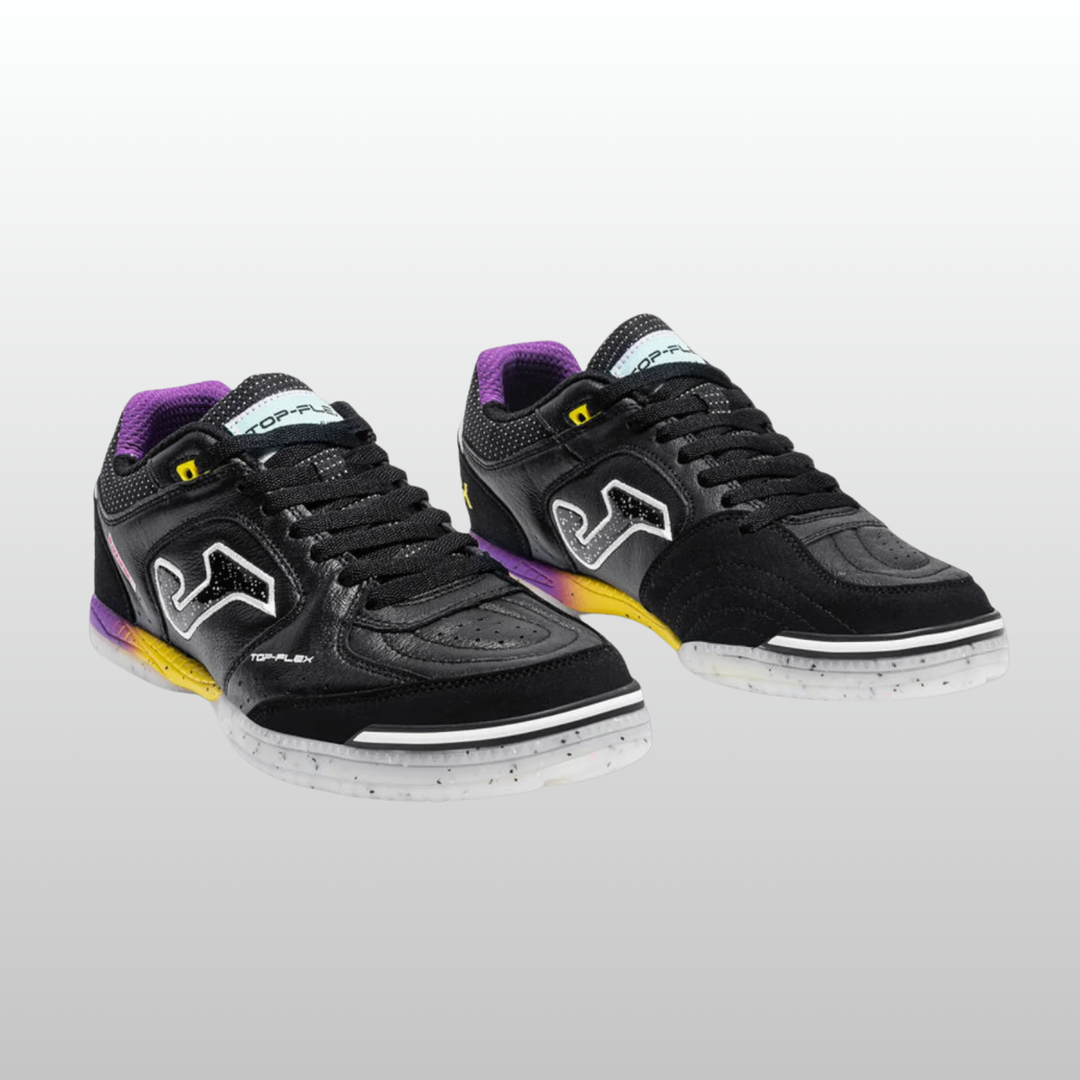 Joma Top Flex Indoor Boots- Black/Purple/Yellow