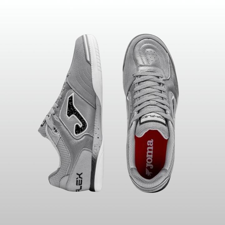Joma Top Flex Indoor Boots- Silver/Black/White
