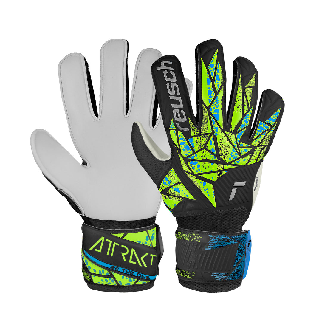 Reusch Attrakt Solid Goalkeeper Gloves- Black/Lime