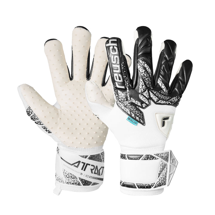 Reusch Attrakt Speedbump Goalkeeper Gloves- Black/White