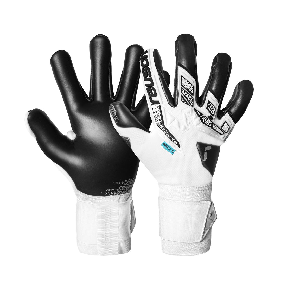 Reusch Attrakt Freegel Gold X Goalkeeper Gloves- White/Black