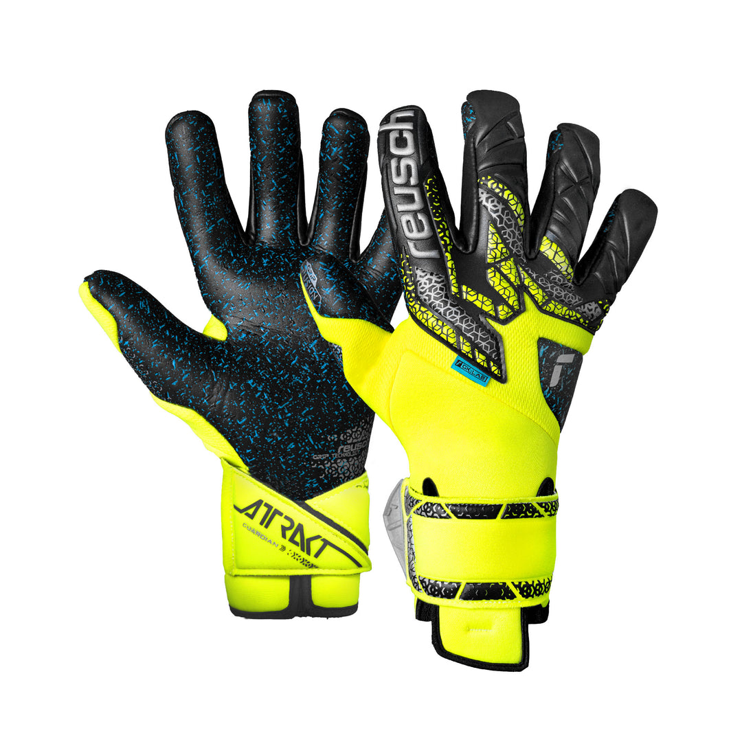 Reusch Attrakt Fusion Guardian Goalkeeper Gloves- Yellow/Silver/Black