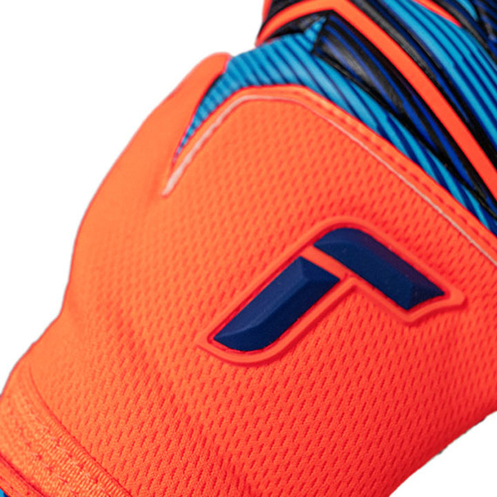 Reusch Attrakt Fusion Negative Cut Goalkeeper Gloves- Orange/Blue