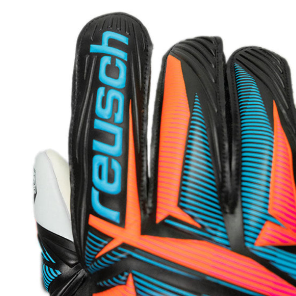 Reusch Attrakt Grip Goalkeeper Gloves- Black/Blue/Orange