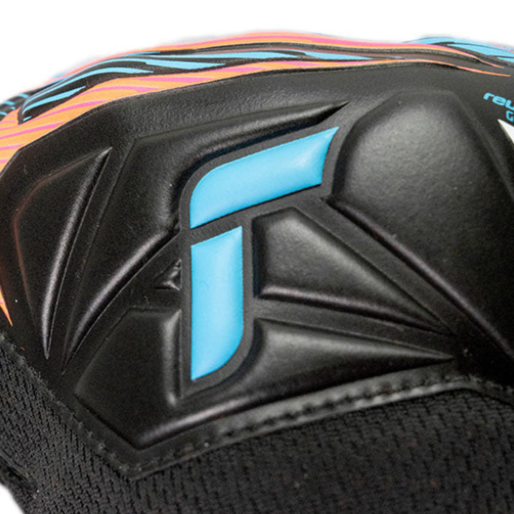 Reusch Attrakt Grip Goalkeeper Gloves- Black/Blue/Orange
