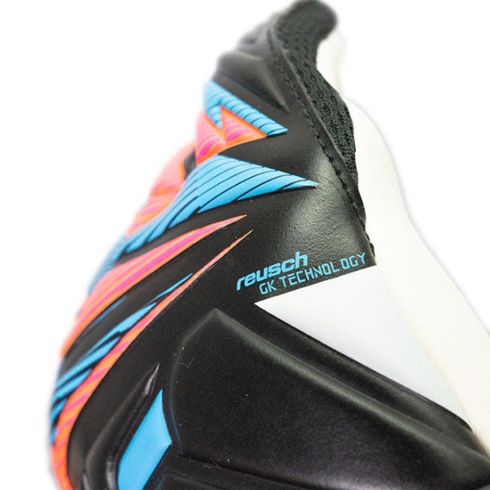 Reusch Attrakt Grip Goalkeeper Gloves- Black/Blue/Orange