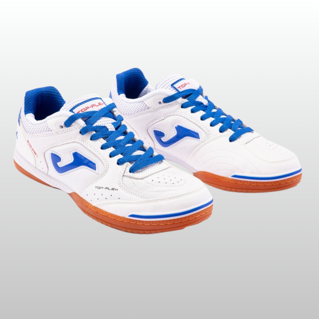 Joma Top Flex Indoor Boots- White/Royal