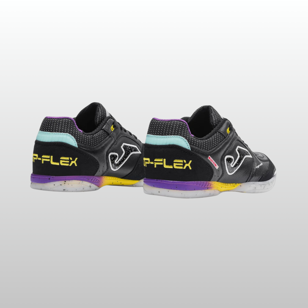 Joma Top Flex Indoor Boots- Black/Purple/Yellow