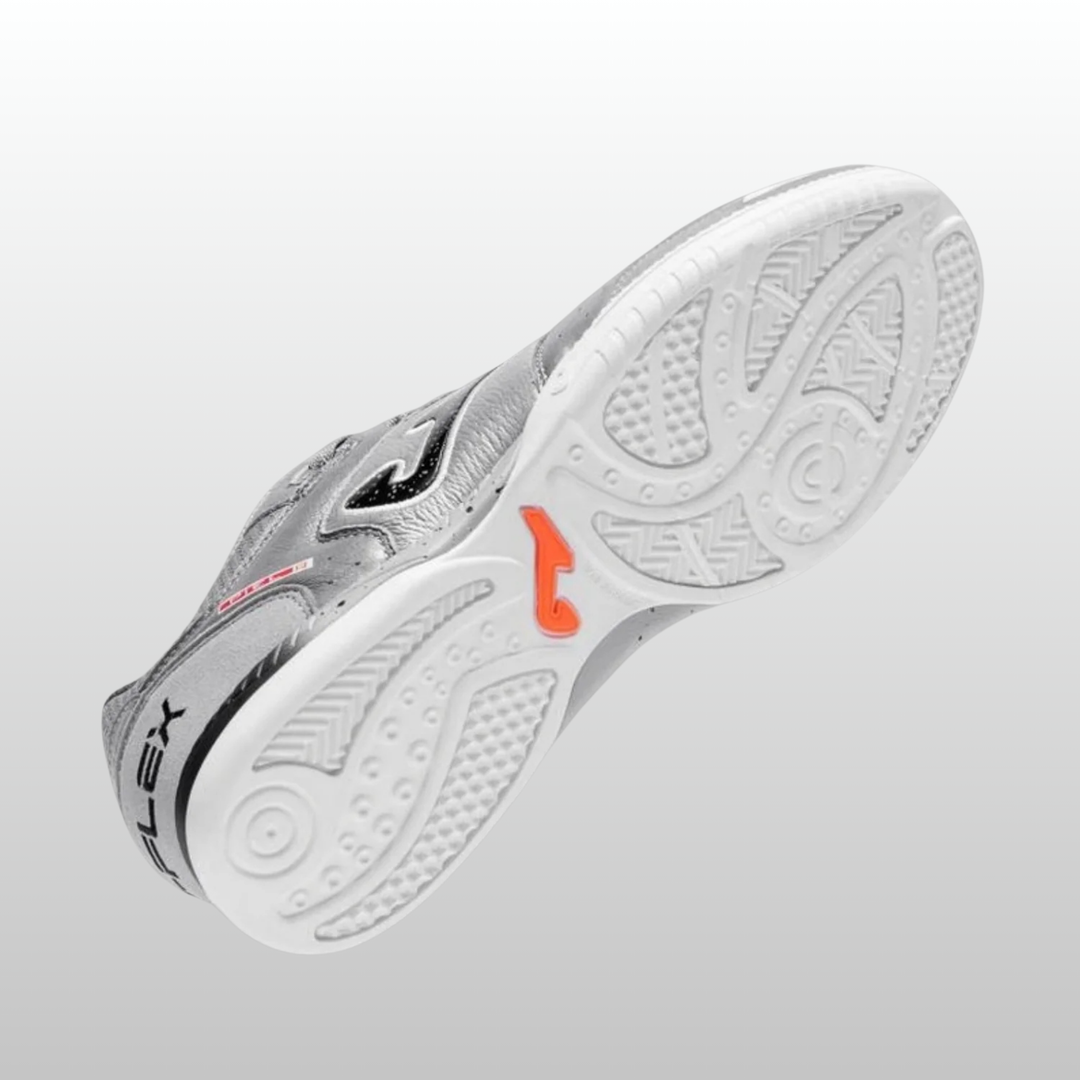 Joma Top Flex Indoor Boots- Silver/Black/White