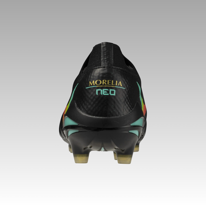 Mizuno Morelia NEO V b Elite FG Boots- Black/Orange/Yellow