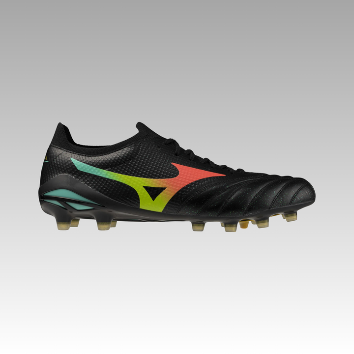 Mizuno Morelia NEO V b Elite FG Boots- Black/Orange/Yellow