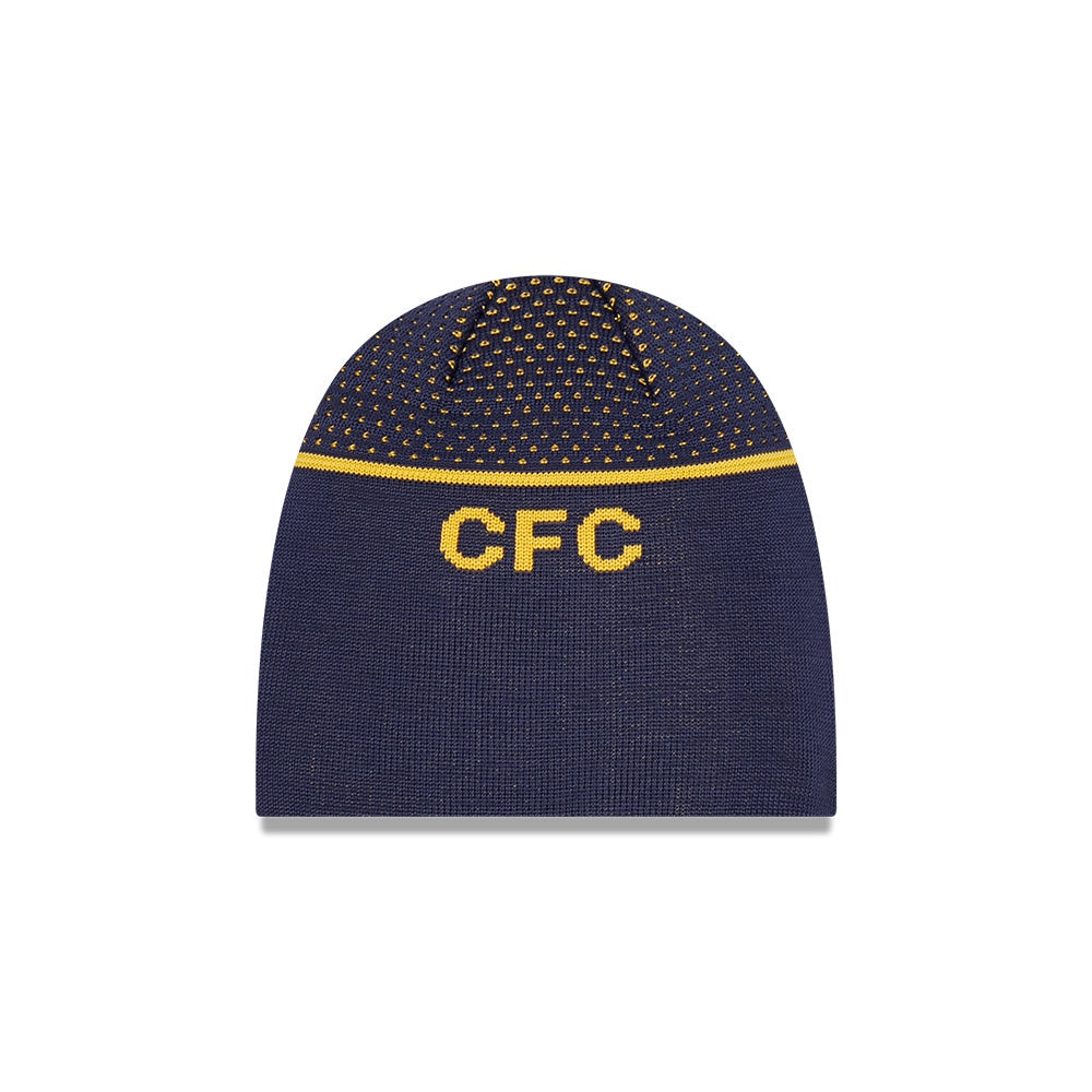 Chelsea New Era Skull Beanie- Navy/Gold