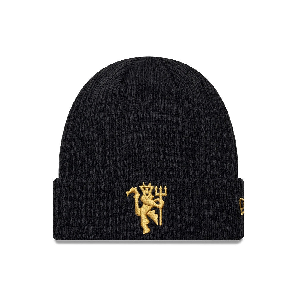 Manchester United New Era Cuff Beanie- Navy/Gold
