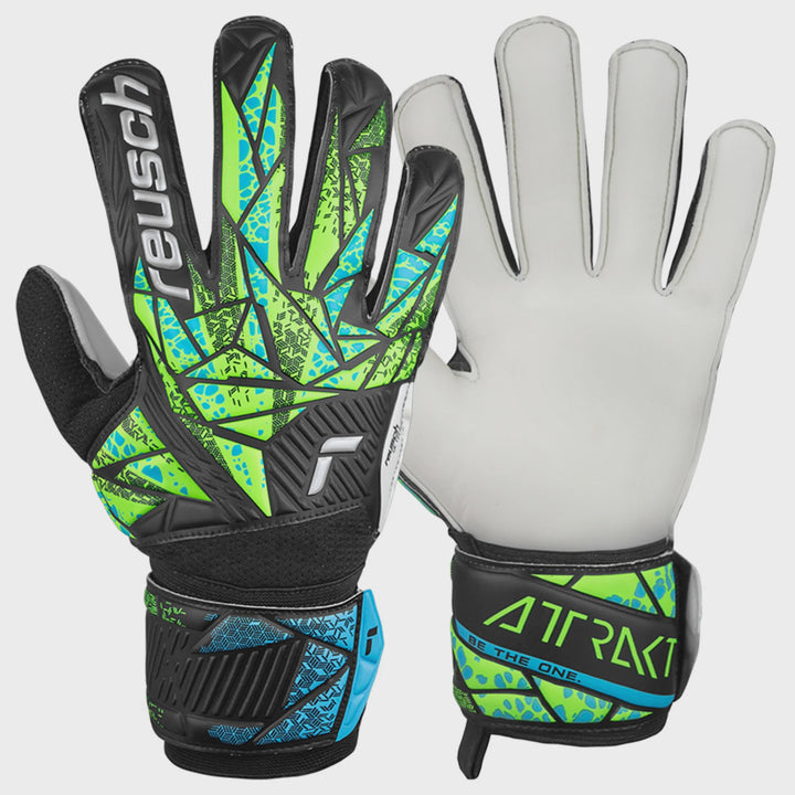 Reusch Attrakt Solid Goalkeeper Gloves- Black/Lime