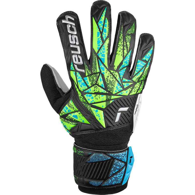 Reusch Attrakt Solid Goalkeeper Gloves- Black/Lime