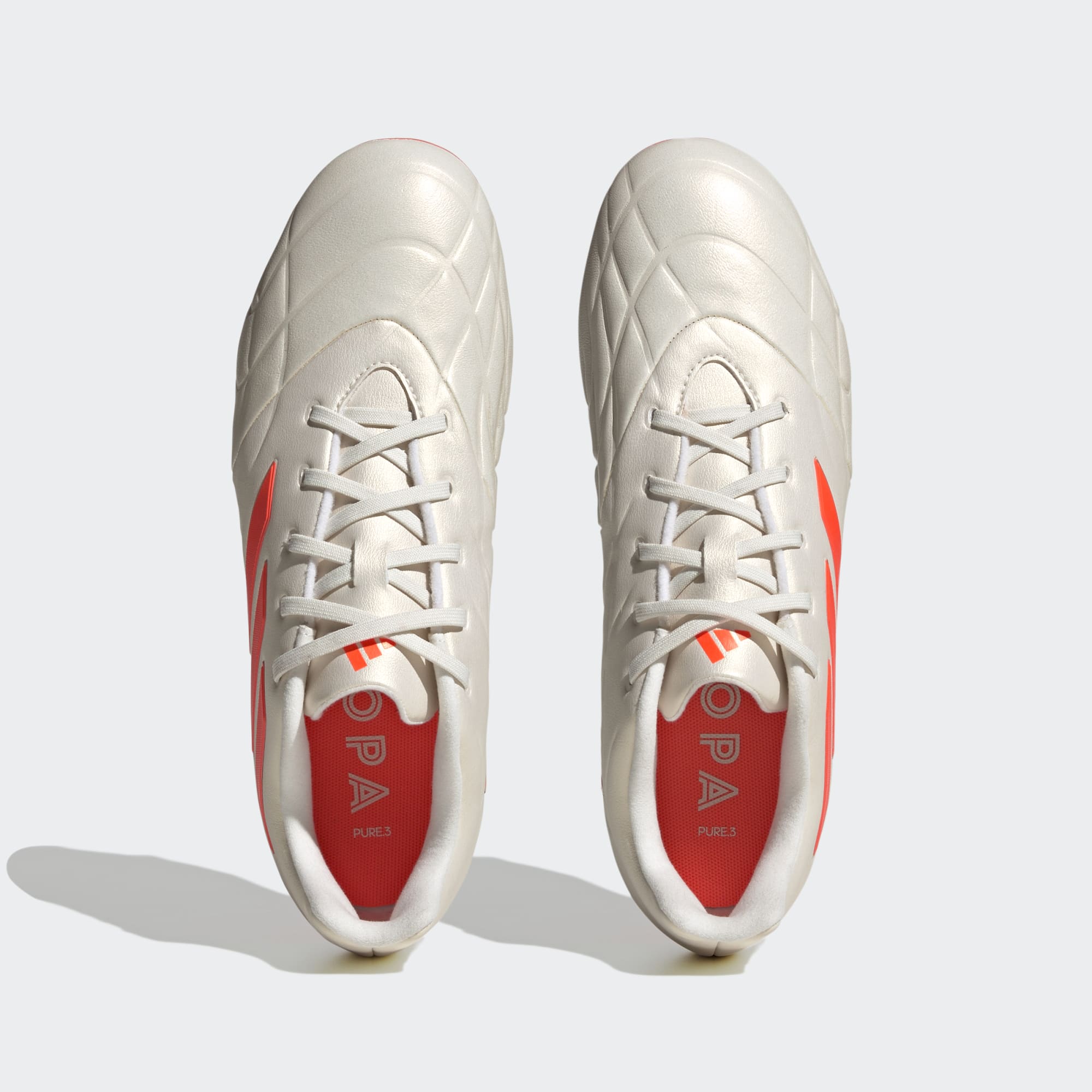 adidas COPA Pure .3 FG Boots- White/Orange – Soccer Locker