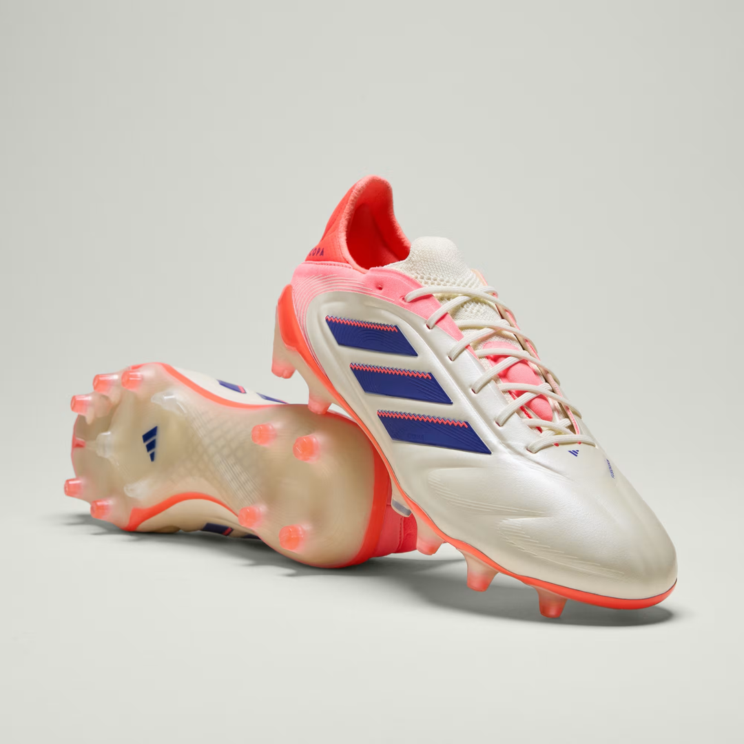 adidas Copa Pure III Elite FG Boots- White/Blue/Orange