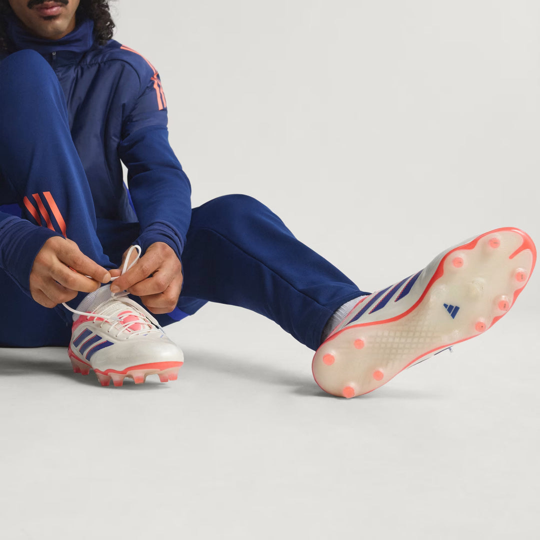 adidas Copa Pure III Elite FG Boots- White/Blue/Orange