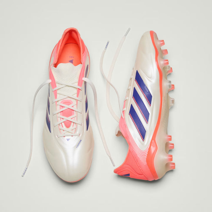 adidas Copa Pure III Elite FG Boots- White/Blue/Orange