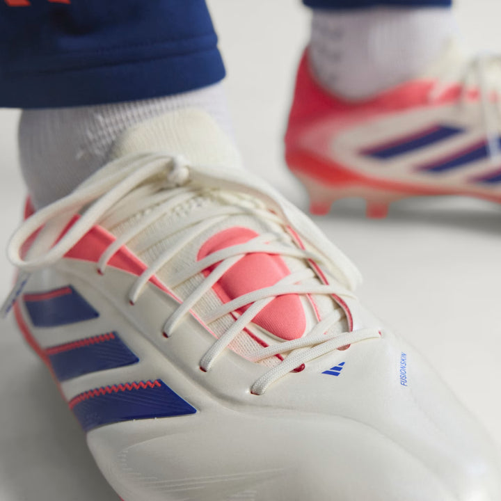 adidas Copa Pure III Elite FG Boots- White/Blue/Orange