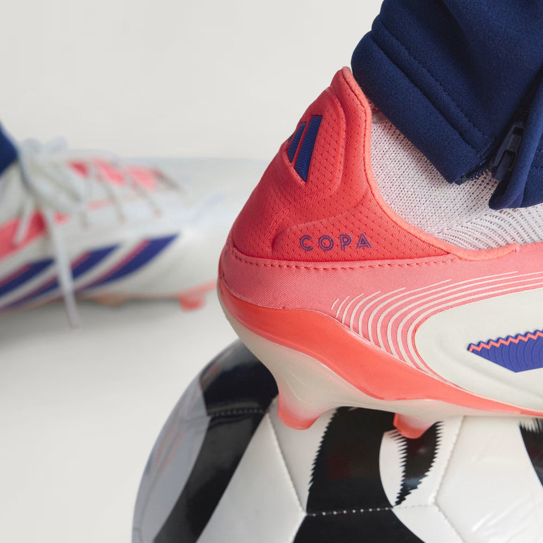 adidas Copa Pure III Elite FG Boots- White/Blue/Orange