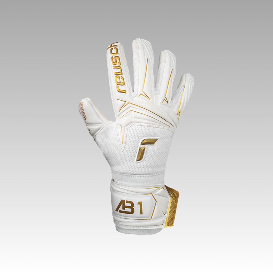 Reusch Attrakt AB1 Attrakt Advance Goalkeeper Gloves- JUNIOR-  White/Gold
