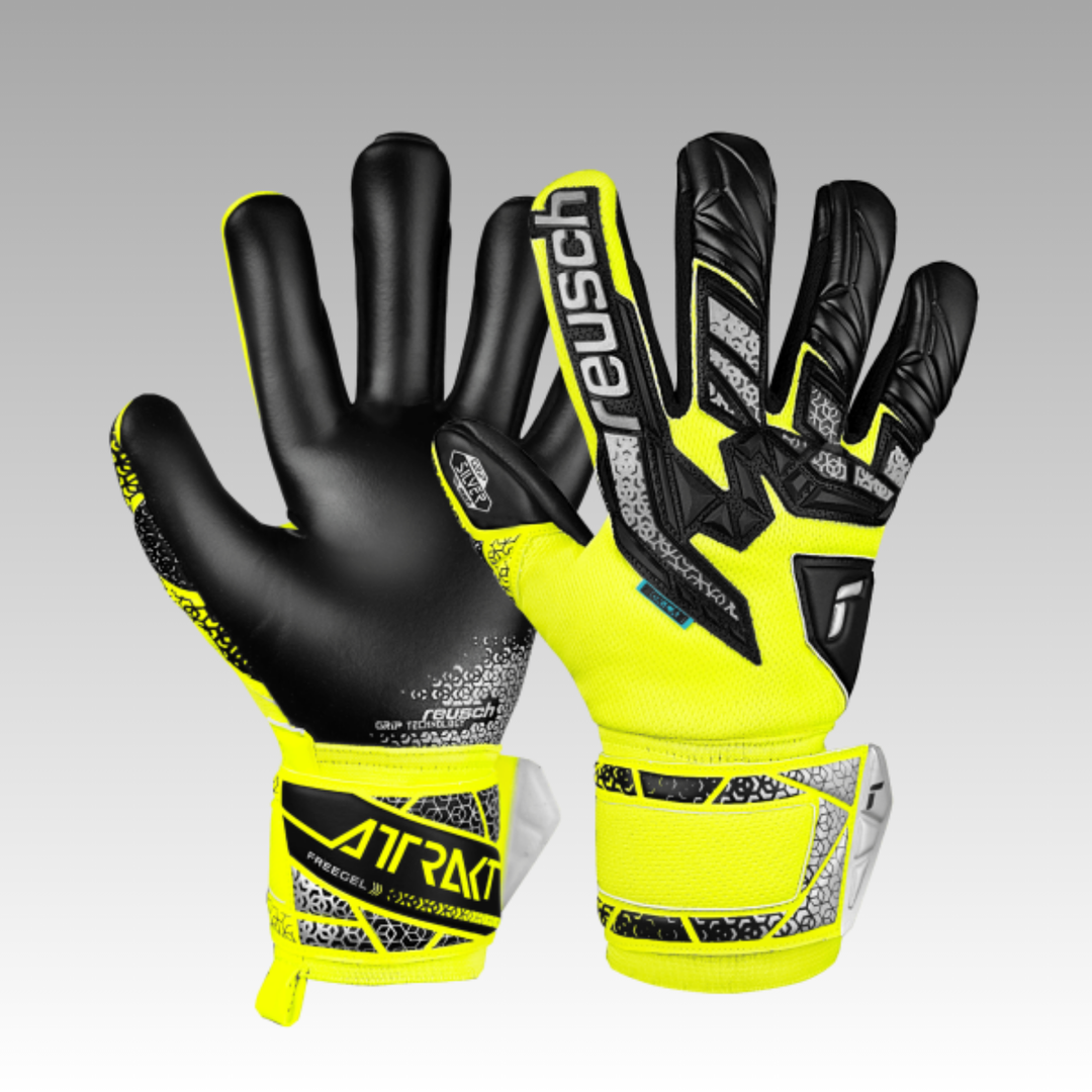 Reusch Attrakt Freegel Silver Goalkeeper Gloves- Yellow/Black