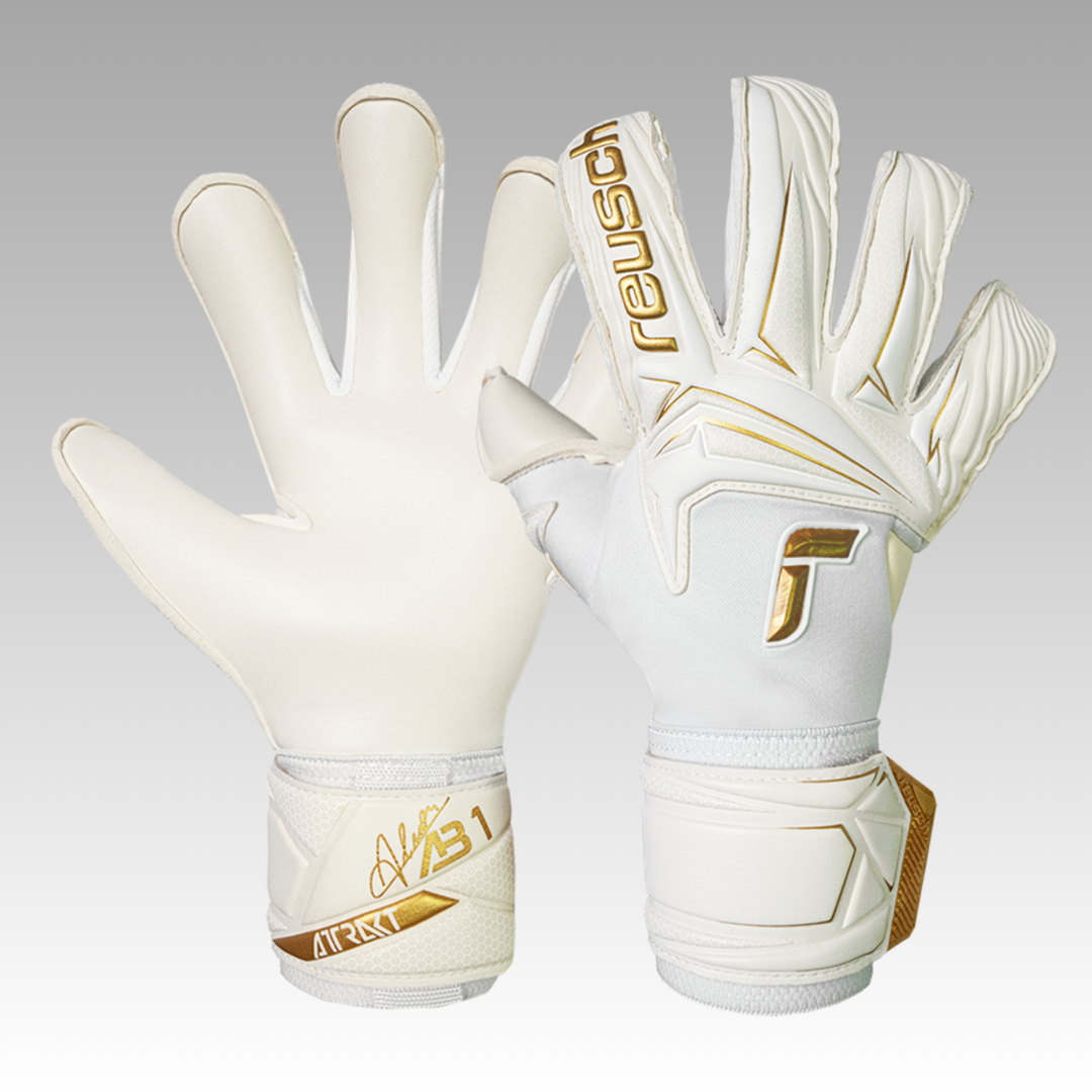 Reusch Attrakt AB1 Duo Goalkeeper Gloves- White/Gold