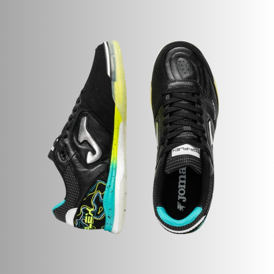 Joma Top Flex Rebound Indoor Boots- Black/Turquoise
