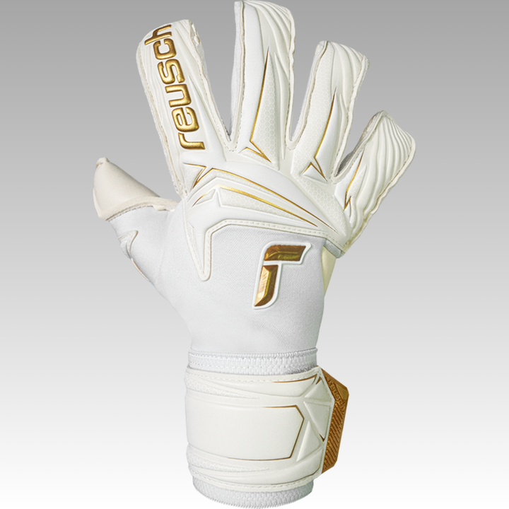 Reusch Attrakt AB1 Duo Goalkeeper Gloves- White/Gold