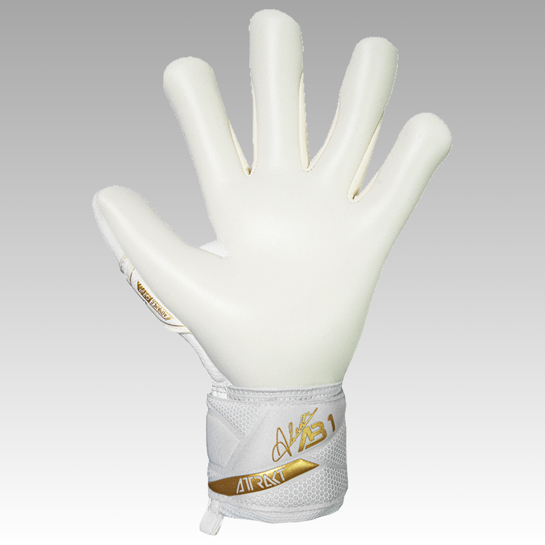 Reusch Attrakt AB1 Advance Goalkeeper Gloves- White/Gold