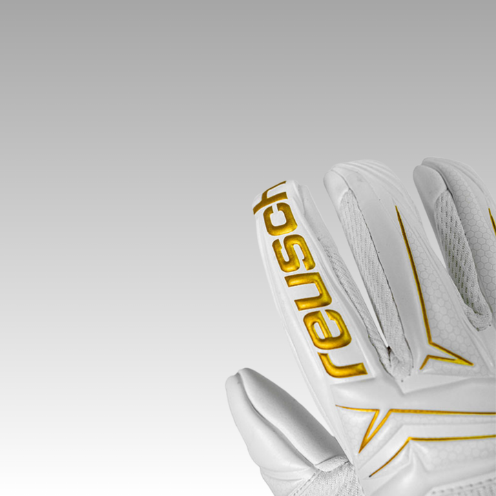 Reusch Attrakt AB1 Attrakt Advance Goalkeeper Gloves- JUNIOR-  White/Gold