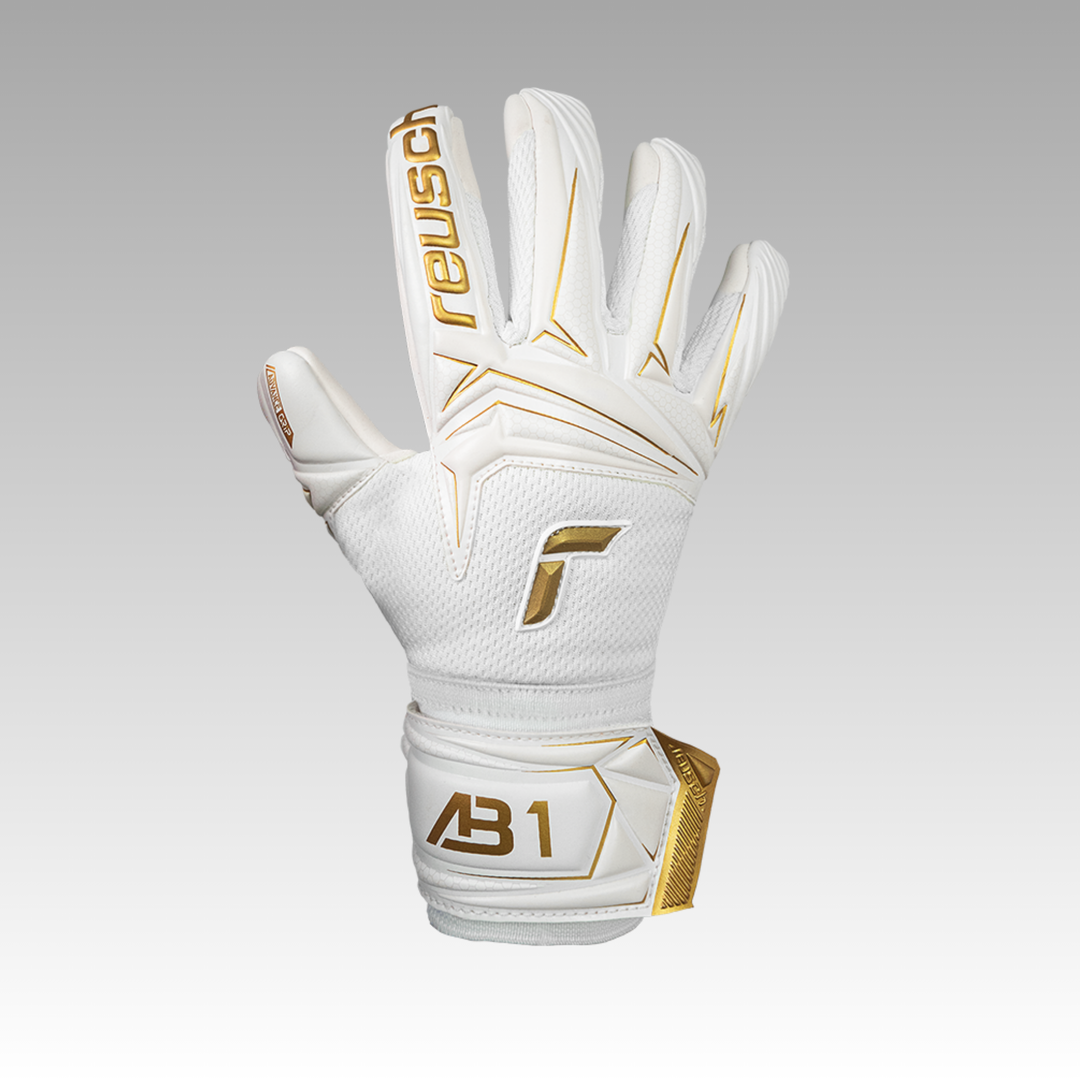 Reusch Attrakt AB1 Attrakt Advance Goalkeeper Gloves- JUNIOR-  White/Gold