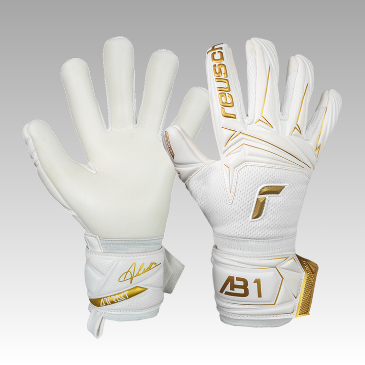 Reusch Attrakt AB1 Attrakt Advance Goalkeeper Gloves- JUNIOR-  White/Gold