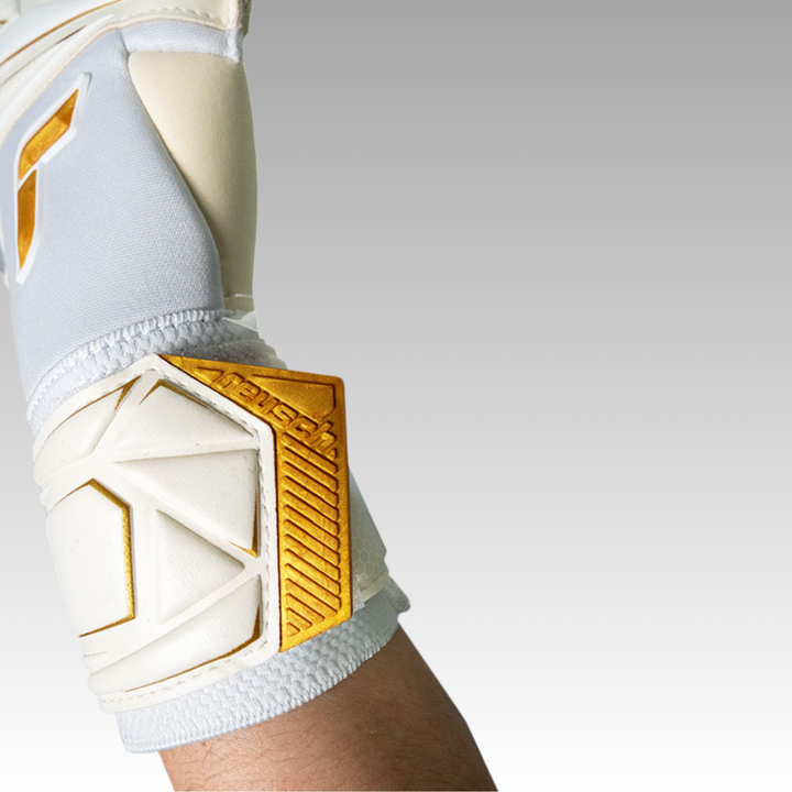 Reusch Attrakt AB1 Duo Goalkeeper Gloves- White/Gold