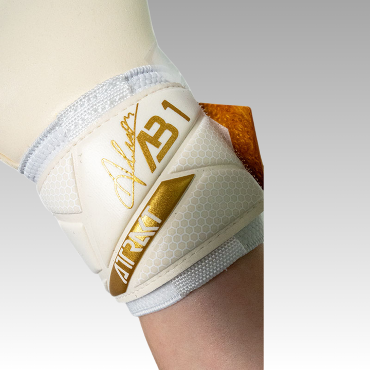 Reusch Attrakt AB1 Duo Goalkeeper Gloves- White/Gold